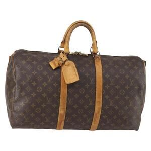 LOUIS VUITTON Monogram Keepall Bandouliere 50 Boston Bag M41416 LV Auth 146661